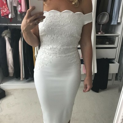 lipsy scalloped sequin bodycon dress