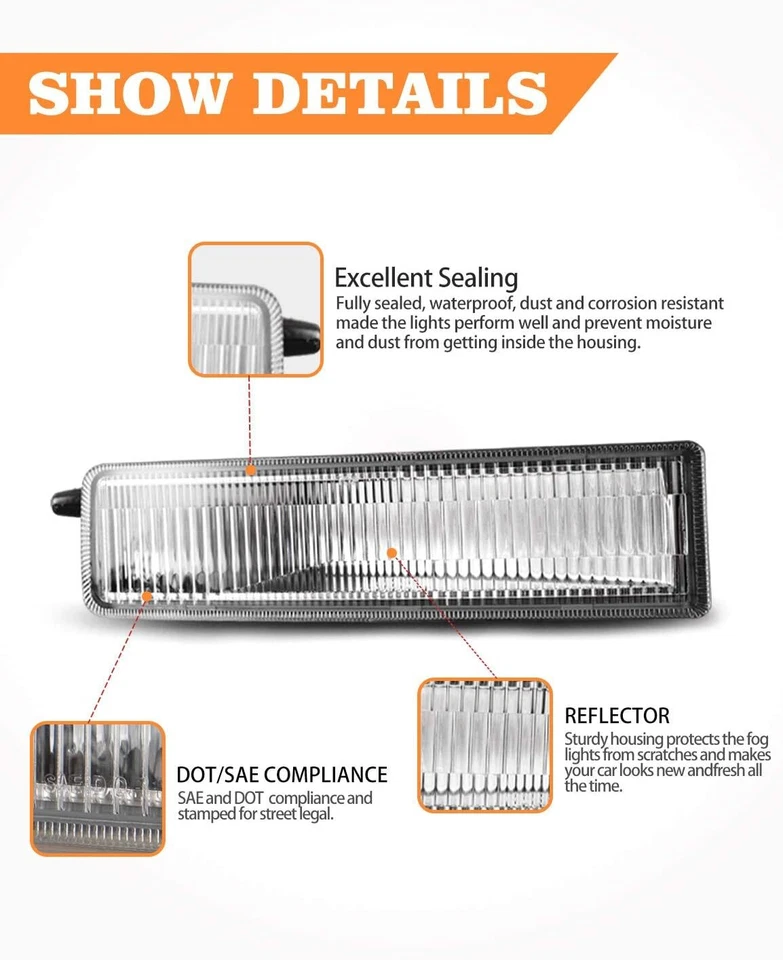 Luces antiniebla transparentes para Scion xB 2003 2004-2006 luces de conducción kits de interruptores con bombillas Foto 4 de 4