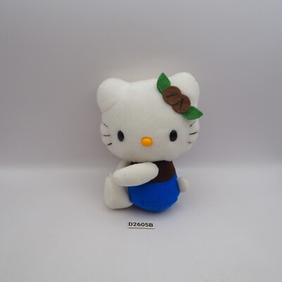 D2605B Hello Kitty  Sanrio Eikoh NOTUSHTAG Plush 5'' Stuffed Toy Doll Japan