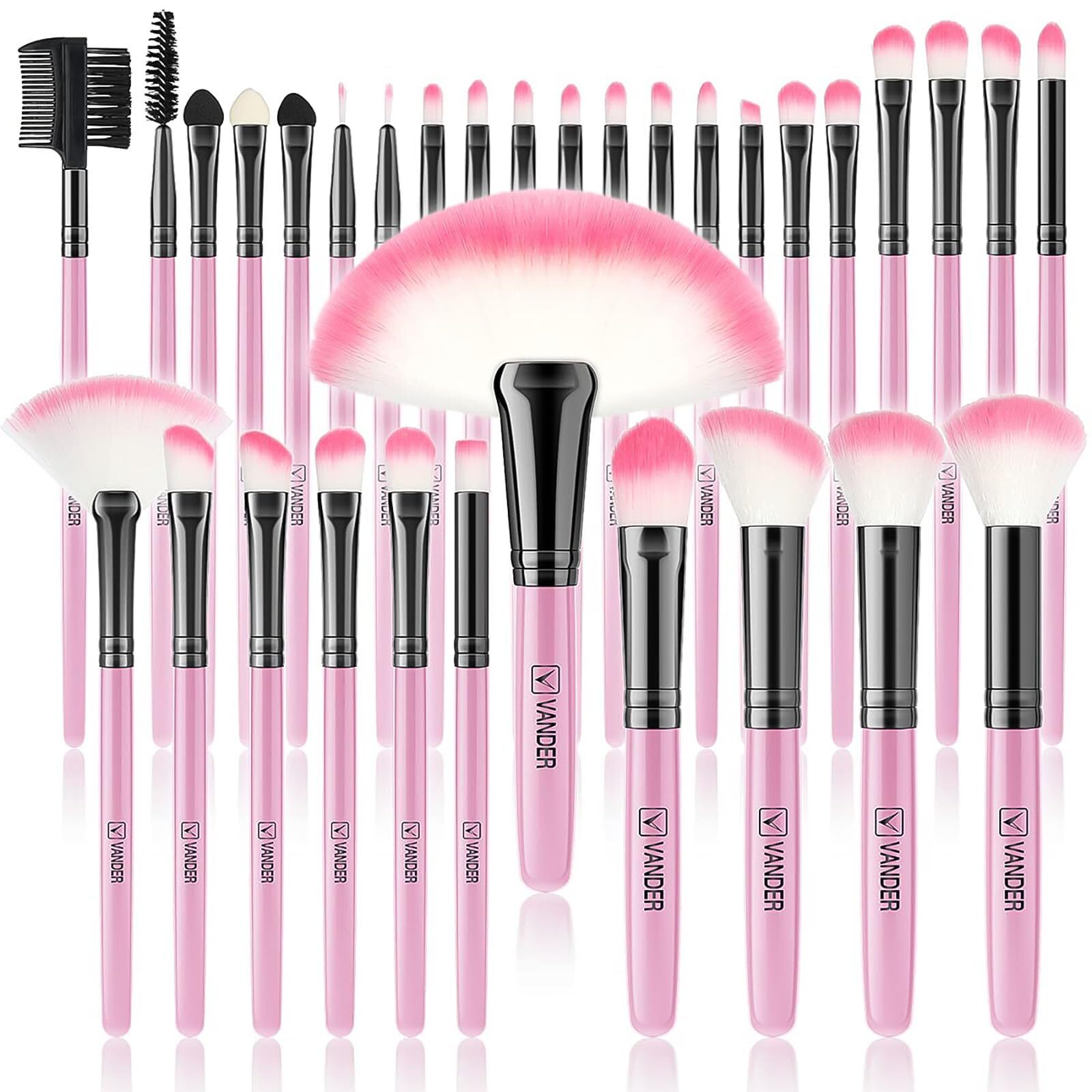 Makeup Brushes, VANDER 32pcs Makeup Brush Set Professional  Synthetic Foundation-image
