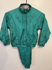 Vintage 1980s Kuma Sport Turquoise Tracksuit Windbreaker Woman  s XL Golden Girls