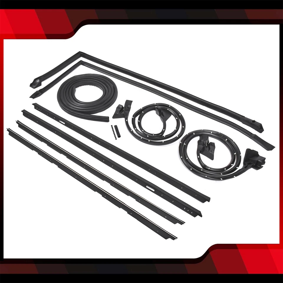 9Pcs Roof Rail Window Door Trunk Seal Weatherstripping For 83-88 Monte Carlo SS - Image 2 of 4