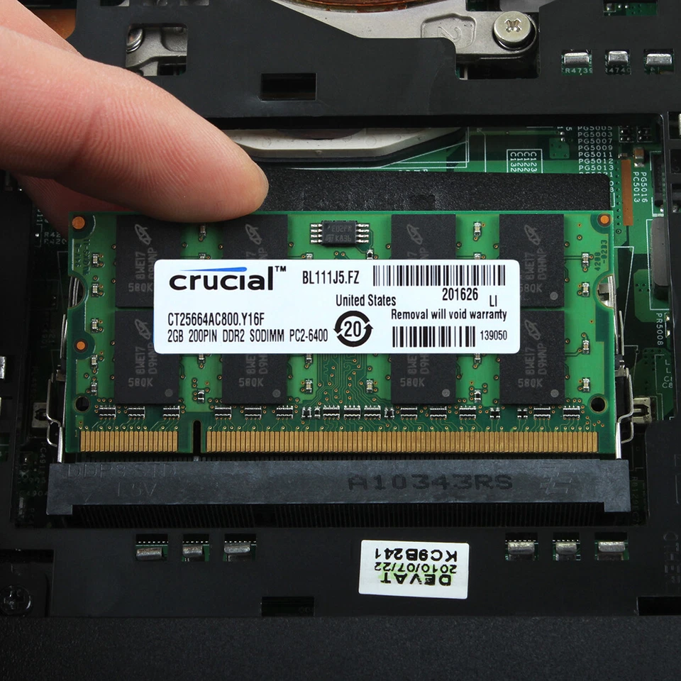 Crucial 4GB 2X 2GB Laptop Memory PC2-6400 DDR2 800Mhz 200pin SODIMM Notebook RAM - Image 4 of 4