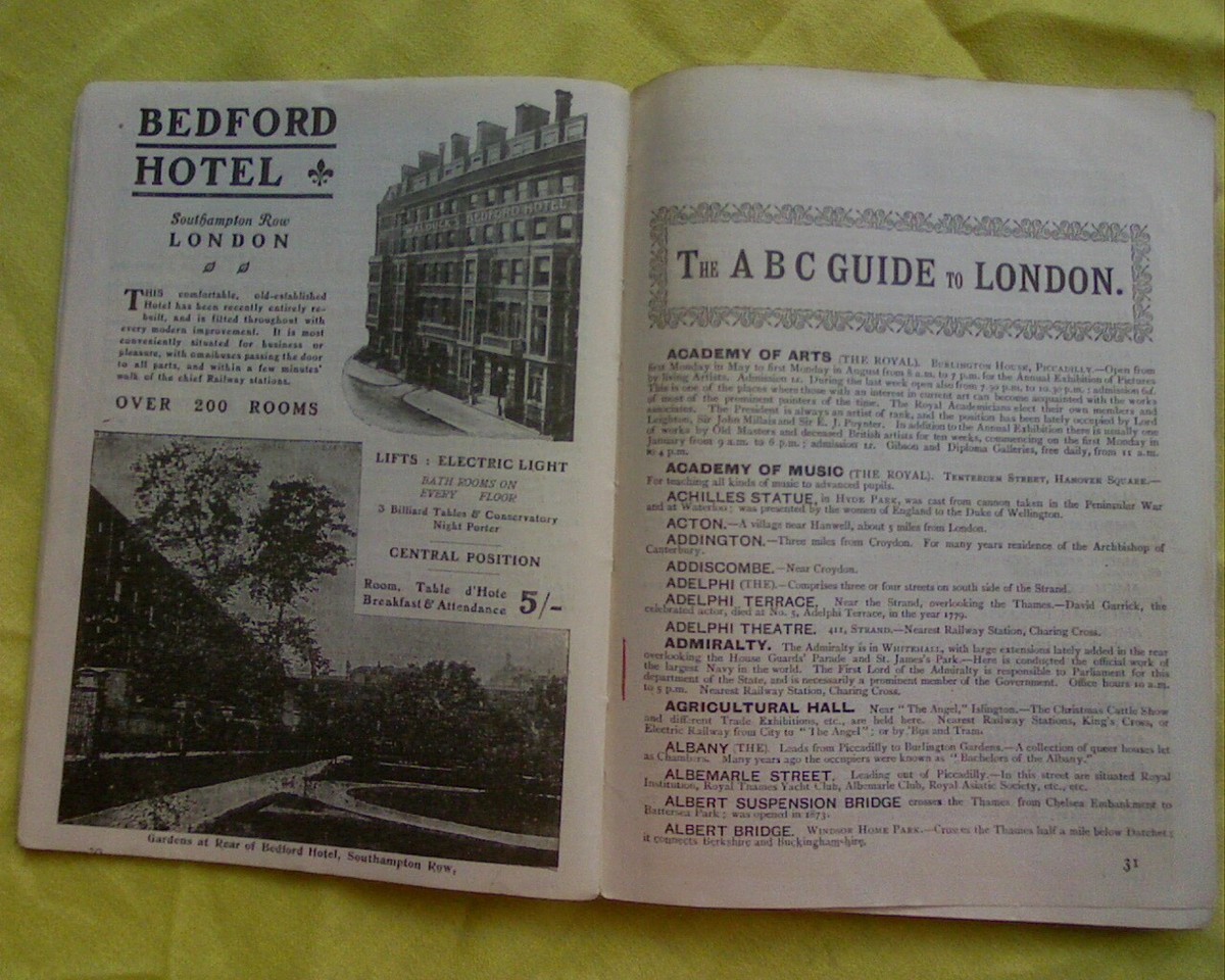 1904 ABC Guide to London, Maps Atlas Chas Baker Vintage 1904 ABC Guide to London, Maps Atlas Chas Baker Vintage