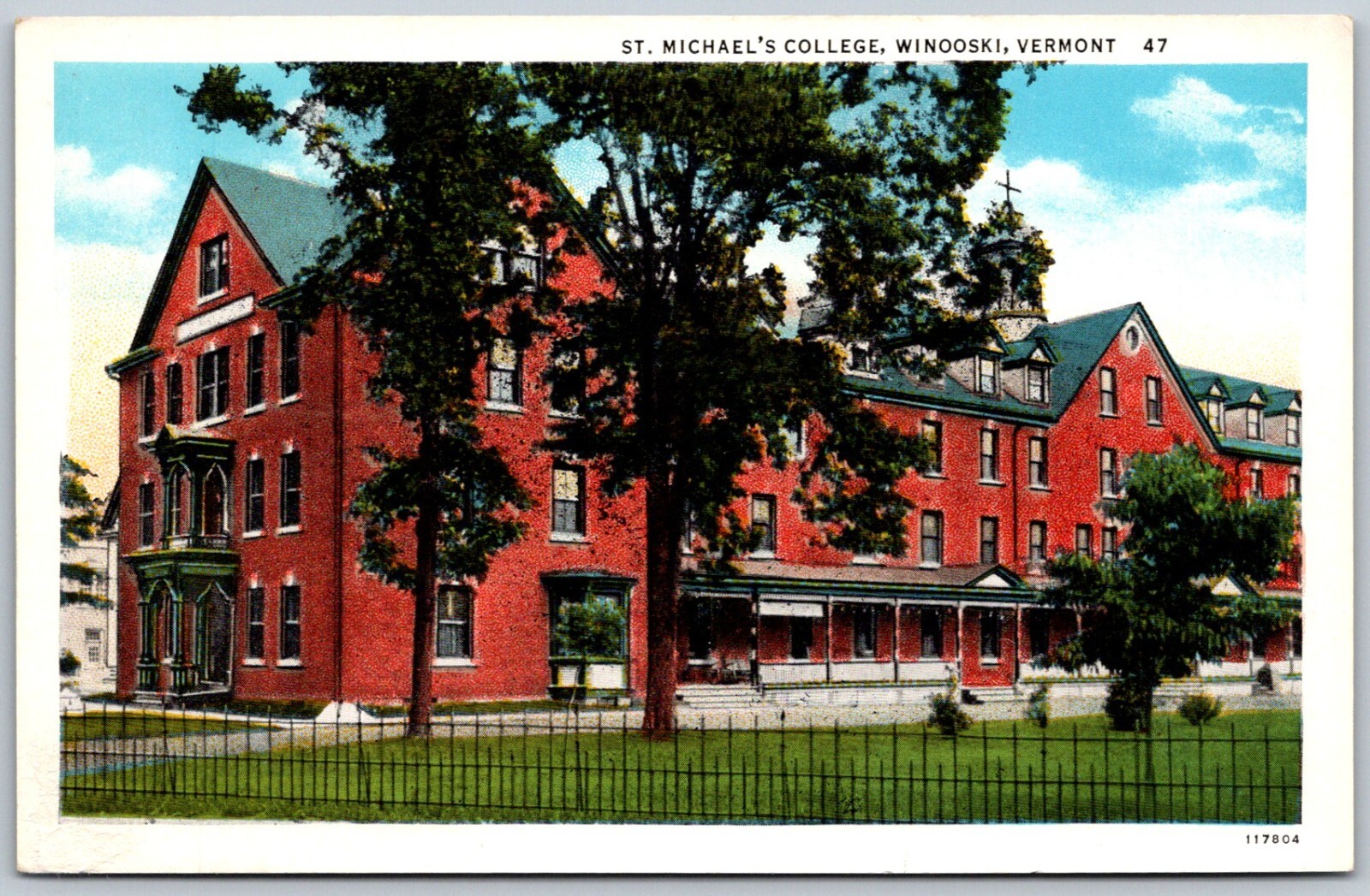 Postcard VT Winooski Vermont St Michael's College VT01 eBay