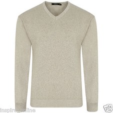 MENS JUMPERS V NECK CLASSIC CASUAL KNITTED STRIPED PULLOVER WITNER SWEATERS TOPS
