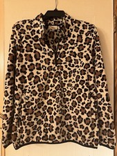 Woman  s Cheetah Print Fleece Pullover Size Medium