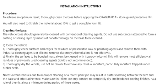 Stone Guard Paint Protection Film Clear Bra PPF For Cadillac Escalade 21-22 FH - Picture 5 of 6