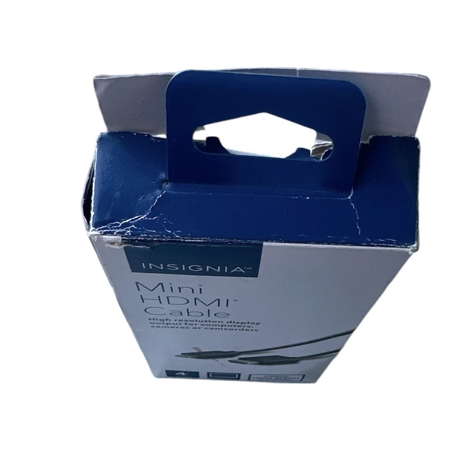 4' INSIGNIA Mini HDMI to HDMI Cable Adapter High Speed Ethernet - Image 3 of 3