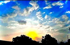 FRAMED CANVAS PRINT      "Heavenly Sky"        16" X 20"      Unique & Exclusive