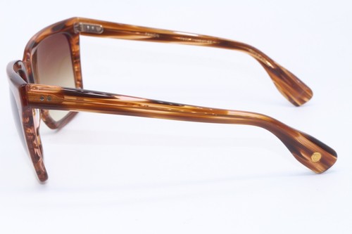 NEW DITA TAXON 22013-D-BRN-58 BROWN STRIPE GRADIENT AUTHENTIC SUNGLASSES 58-15 - Picture 3 of 4