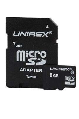 Unirex MSD-082 8 GB Micro SD Card with SD Adapter