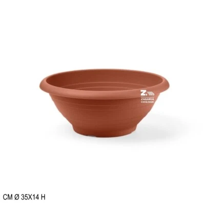 VECA CIOTOLA CAMPANA PLASTICA DIAM. CM 35X14 H COLORE TERRACOTTA VASO X FIORI PIANTE