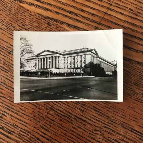 Vintage Kontaktdruck 1940 Washington DC The Treasury glänzend 3"x 2,5" - Bild 1 von 2
