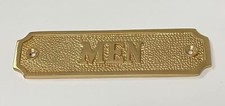 Brass Men Restroom Sign-Brass Door Sign Brass,4X1.5 Inch -REF24-1027