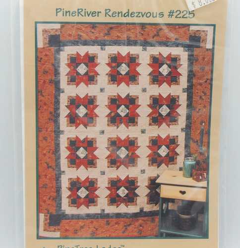 Pine River Rendezvous #225 Quilt Pattern by PineTree Lodge NEW Star Block Pineri - Picture 2 of 3