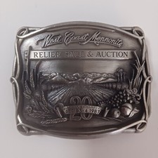 1987 West Coast Mennonite Relief Sale  Auction Belt Buckle 77/250