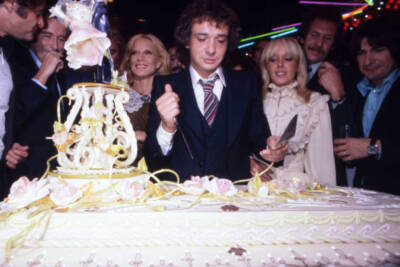 Michel Sardou And Babeth Cut Their Wedding Cake 1977 Old Photo