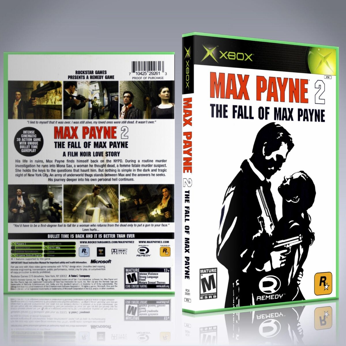 CUSTM CASE REPLACEMENT NO DISC Max Payne 3 XBOX SEE DESCRIPTION