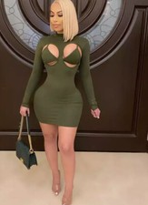 Mesh Halter Tieup Baddie Dress