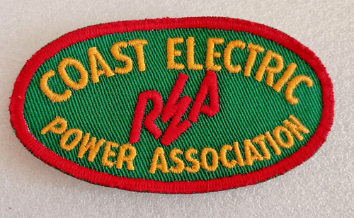 Vtg Coast Electric Power Association Patch New NOS 1960s Mississippi Utility - Picture 2 of 3