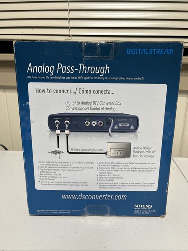 New Open BoxDigital Stream DTX9950 Analog Pass-Through DTV Converter Box TV NEW! - Picture 2 of 4
