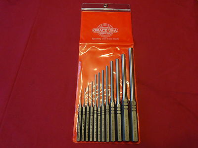 GRACE USA RS-12 STEEL 12 PC GUN SMITH ROLL PIN PUNCH SET !! MACHINIST !!GUNSMITH