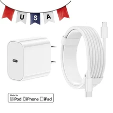 20W USB-C Fast Charger Data Sync Cable for iPhone 14 13 12 11 Pro Max XR 8 iPad 