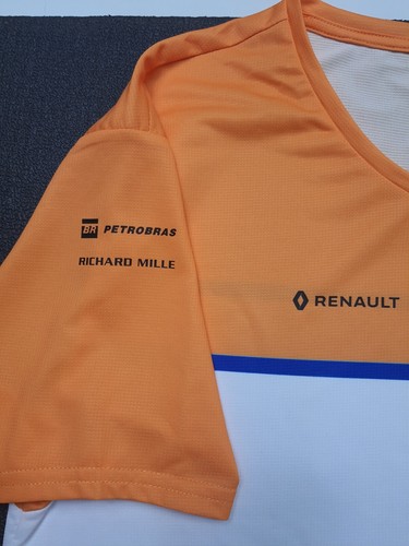 Mclaren Renault Shirt Mens F1 Racing DELL Hilton Pirelli size XL - Picture 5 of 9