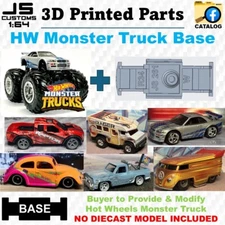 Custom Conversion Bases Hot Wheels Monster Trucks 3D Printed Parts