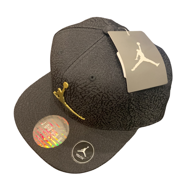 black and gold jordan snapback
