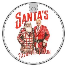 Ceramic Ornament, Trump Santa's Favorite Felon Xmas Gift, Party Funny Decor,