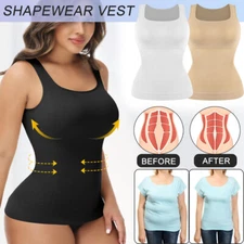 Women Compression Shapewear Tank Top Tummy Control Cami Camisole Shaper Vest UK