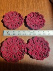 Crocheted Coasters Handmade, Set Of Four, Acrylic Yarn — photo 2
