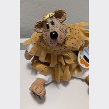 Russ Berrie Kathleen Kelly Critter Factory Bear 2976 Suede Fringe Angel Figurin