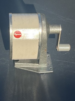 Apsco Product Chicago Metal Pencil Sharpener Vintage Works USA