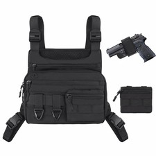 Tactical Chest Bag for Men Lightweight Outdoor Sport Vest Large Capacity Ches...