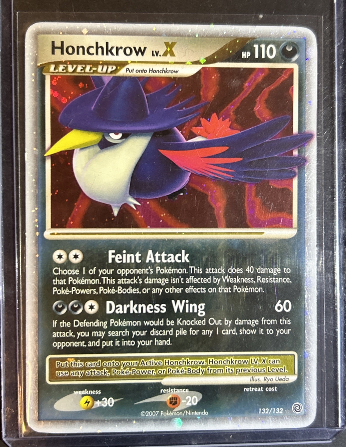 Honchkrow Lv. X 132/132 Ultra Rare Secret Wonders Holo Pokemon Card