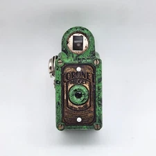 VTG 1930s Green Marbled Coronet Midget Miniature 16mm Camera Bakelite RARE Works