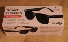 New WeariQ Wireless Smart Glasses Bluetooth, Black Polarized Lenses,