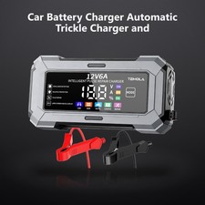 Car Battery Charger Automatic Trickle Charger and Battery Maintainer 12V6A ...