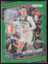 2025 Panini Prizm WNBA #129 Alysha Clark Green Prizms Washington Mystics Card