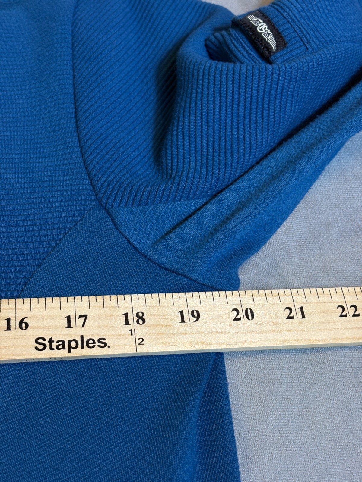 Straight Down Broadmoor Blue Pullover Womens 1/4 … - image 17