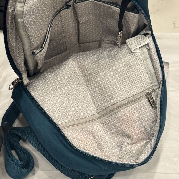 Travelon Anti-Theft Essentials Backpack Teal Peacock RFID Pockets LED Travel bag thumbnail 15