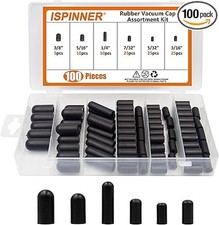  100 PCS CARBURETOR  VACUUM RUBBER CAP PLUG ASSORTMENT KIT INTAKE VACUUM LINES