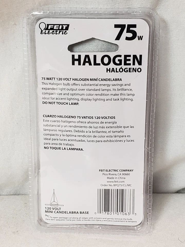 Feit Electric 75 Watt E11 120V Mini Candelabra Light Bulb - Image 3 of 4