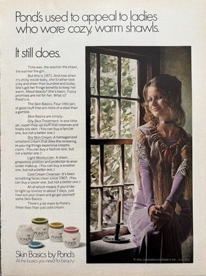 1971 Skin Basics by Ponds Original Vintage Advertisement Skin Care Print Ad