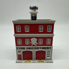 1989 Lewis Galoob Toys Micro Machine City Scene Firehouse Station-LIGHTS UP!