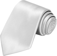 Solid Satin Tie Pure Color Necktie Mens Ties  Gift Box