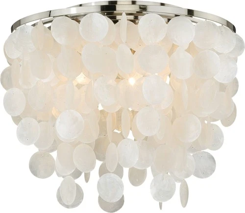 Vaxcel Lighting C0079 Elsa 3 Light 16"W Flush Mount Waterfall - Capiz Shell - Picture 1 of 7